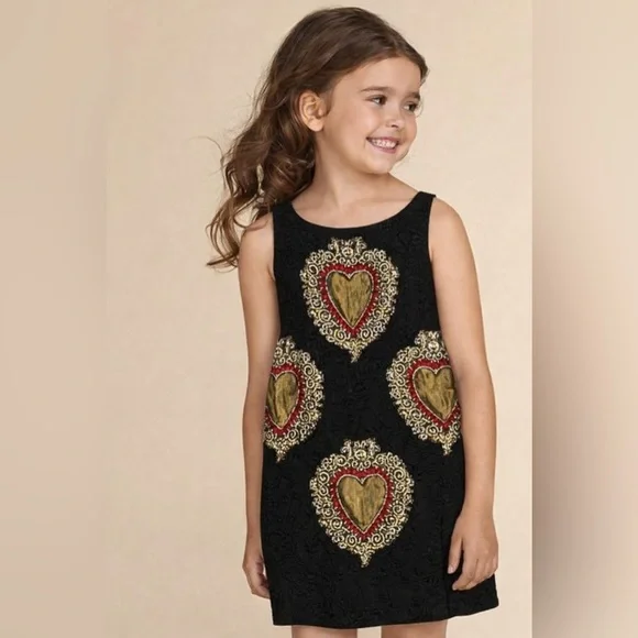 NWT Dolce and Gabbana Brocade Matelasse Embroidered Sacred Heart Shift Dress NWT Dolce and Gabbana Brocade Matelasse Embroidered Sacred Heart Shift Dress